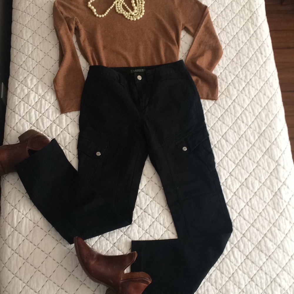 Black cargo pants.